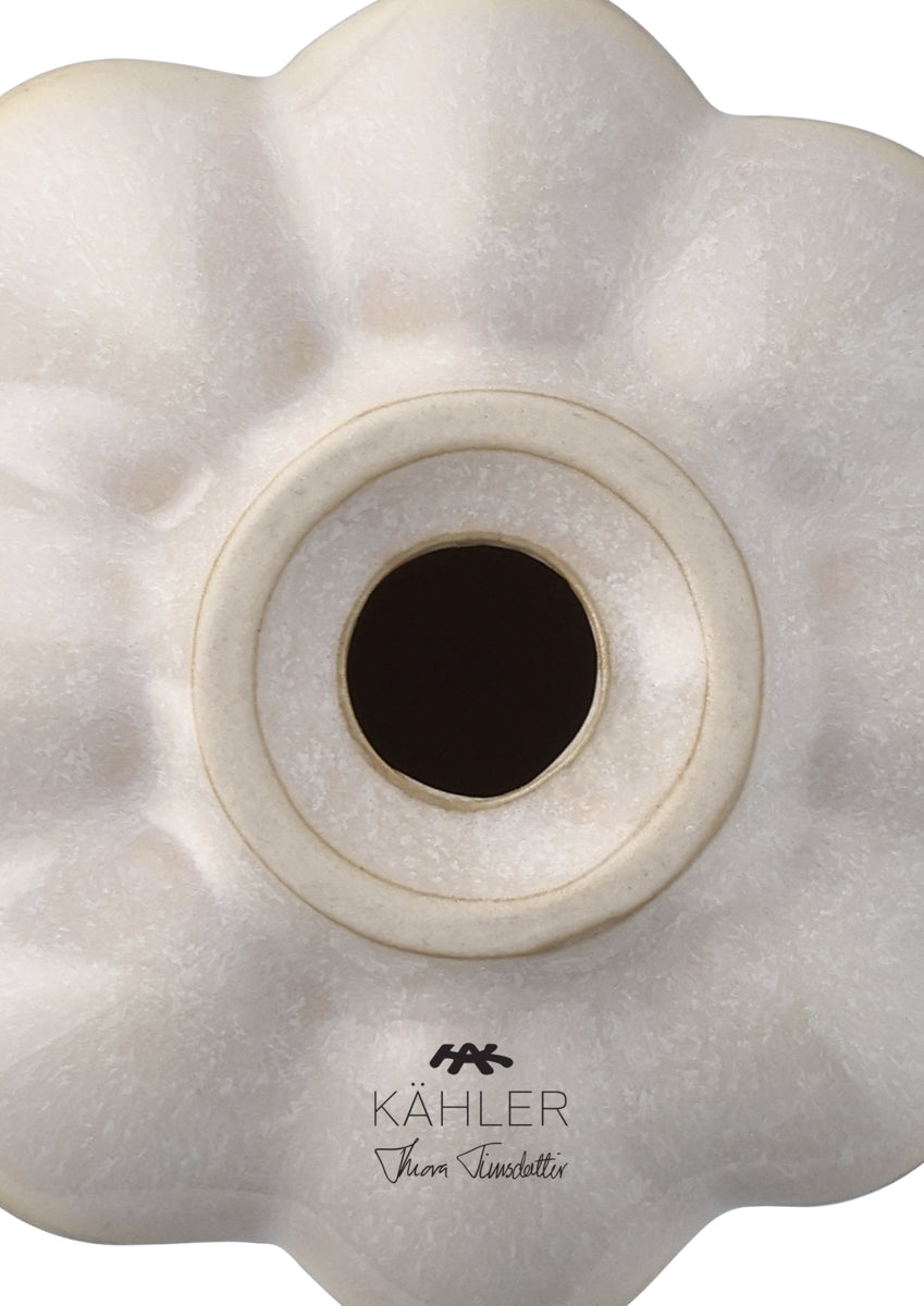 Kantarel lysestage, sand - H10 cm